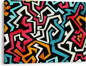 Obraz grafické abstrakcie (70x50 cm)