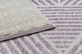 Koberec SIZAL COLOR 47176260 Línie, trojuholníky, zygzak - béžový / špinavo ružový