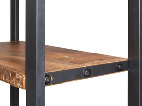 furniture-nabytek.cz - Masívna knižnica Wakefield z recyklovaného dreva, lakovaná, viacfarebná – 80×40×185 cm