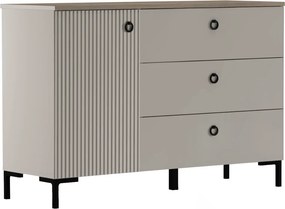Komoda, sivohnedá Taupe/dub silverjack, DOMCA 1D3S