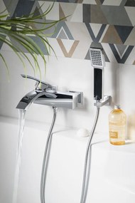 Sapho Sapho, GINKO podomietkový sprchový set s pákovou batériou, 2 výstupy, čierna matná, 1101-42B-03