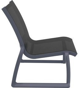 PACIFIC LOUNGE záhradné kreslo bez podrúčok dark grey