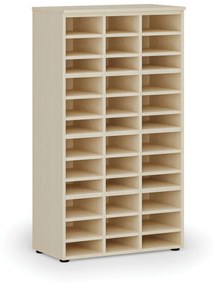 Triediaci regál PRIMO WOOD, 1434 x 800 x 420 mm, 36 priehradok, breza