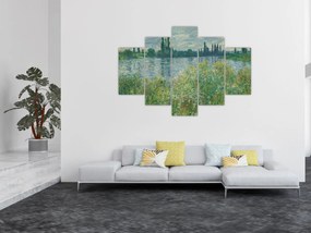 Obraz - Claude Monet, Banks of the Seine, reprodukcia (150x105 cm)