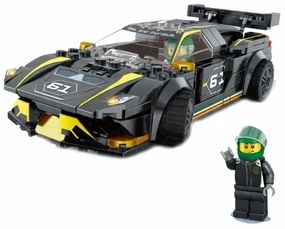 Čierne auto automobilový stavebnicový set