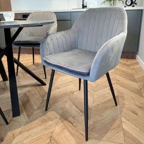 Jedálenská stolička SEVILLA zamatová, grafitová