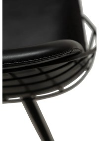 Čierna jedálenská stolička z imitácié kože DAN-FORM Denmark Sway
