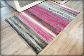 Dekorstudio Moderný koberec SUMATRA - Ružové pásy Rozmer koberca: 140x190cm
