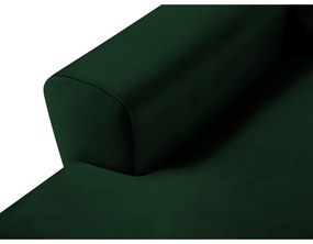 Zelená zamatová rozkladacia/s úložným priestorom rohová pohovka (ľavý roh/s leňoškou) Kyoto – Cosmopolitan Design