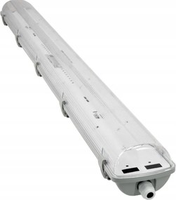 Sada 4 hermetických LED svietidiel na plátno 120 cm + 8 žiariviek G13 18 W