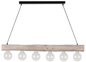 Spot-Light 69870604 - Luster na lanku TRABO 6xE27/60W/230V borovica