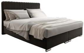 Manželská posteľ 180 cm Penarth (čierna) (s roštom, matracom a úl. priestorom). Vlastná spoľahlivá doprava až k Vám domov. 1026054