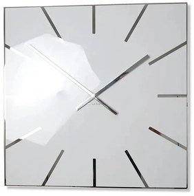 Nástenné biele akrylové hodiny Exact Flex 50cm