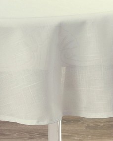 Obrus okrúhly farba produktu krémová látka polopriehľadný, zapletaná