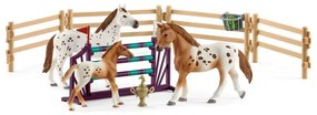 Schleich 42433 Appalosské kone a tréningové príslušenstvo, 7 ks