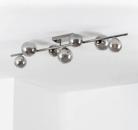 Brilagi - LED prisadený luster MILLA 7xG9/3W/230V čierny chróm/dymové sklo