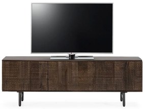 Tmavohnedý TV stolík z mangového dreva 145x48x40 cm Kalai – MOME