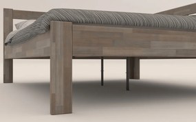 Rohová posteľ so zástenou vpravo Tema P 180x200 cm, šedý buk