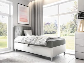 Kontinentálna posteľ Junior Gerdise 1, Strana: ľavá, Rozmer postele: 90x200, Dostupné poťahy: ekokoža Soft 017 (biela) + Fresh 14