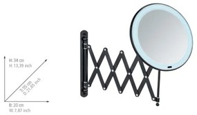 WENKO 25524100 - Zrkadlo BARONA 20x34 cm čierne