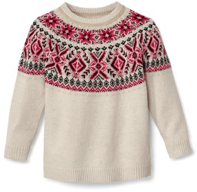 Detský pletený sveter s nórskym vzorom