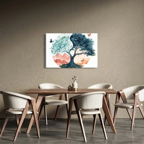 Obraz – Akvarelový strom plný života (90x60 cm)