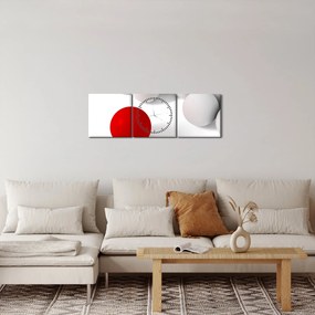 Obraz gulí (s hodinami) (90x30 cm)