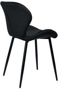 Jedálenská stolička DALLAS zamatová, čierna