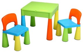 New Baby Detská sada stolčeka a stoličiek 3 ks, farebná