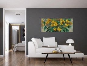 Obraz - Claude Monet, Jerusalem Artichoke Flowers, reprodukcia (120x50 cm)