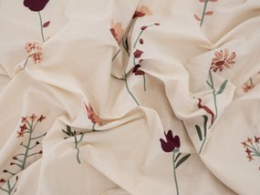Bavlnená obliečka na vankúš Renforcé 40 × 60 cm – Vlčie maky béžové