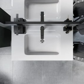 Kúpeľňová skrinka s umývadlom MOLDE 80 cm zelená