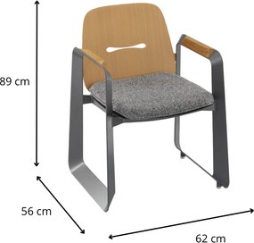 Zahradní křeslo Thompson šedé
