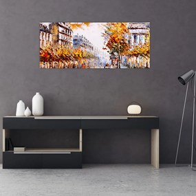 Obraz - Ulica v Paríži (120x50 cm)