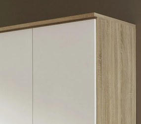 Šatníková skriňa Bremen, 91 cm, dub sonoma/biela