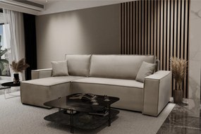 ROHOVÁ SEDAČKA TERRY SWING 2 BÉŽOVÝ ZAMAT 244 x 142 cm