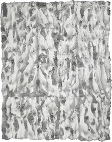 Pléd / prehoz z králičie kože Rabbi šedá mix - 130 * 180 * 3cm