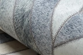Koberec PATCHWORK 21721 béžový/sivý - imitácia kože krava, geometrický