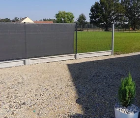 Tieniaca sieť na plot – 62 % zatienenie - sivá 2m x 50m