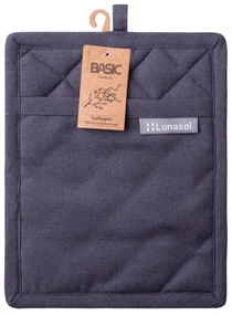Oceľová sivá bavlnená chňapka 19 x 24 cm – Basic Ambiente - 596408