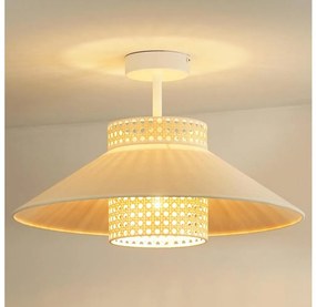 Duolla - Prisadený luster RIO RATTAN 1xE27/15W/230V pr. 45 cm béžová/ratan