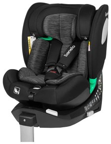 Lionelo - Otočná autosedačka s bázou BRAAM i-Size 40-150 cm Čierny karbón