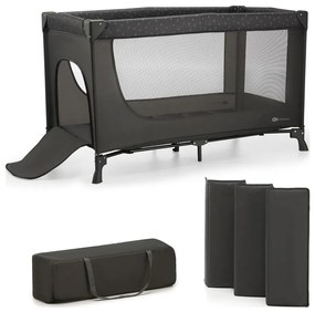 KINDERKRAFT - Cestovná postieľka JOY šedá