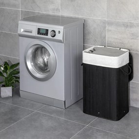 Kôš na bielizeň Donna Black 60x40x30 cm