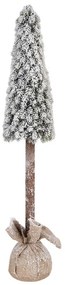 Vianočné dekorácie ihličnatý stromček v jute - Ø 19*97 cm