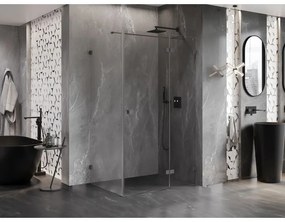 Mexen Lunar T výklopný sprchový kút pravý 120 x 70 cm, číre sklo, grafitová, 834T-120-070-95-00-P