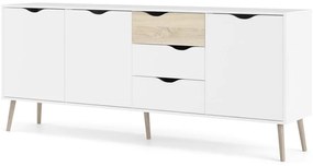 Biela komoda 196x82x39 cm Oslo – Tvilum