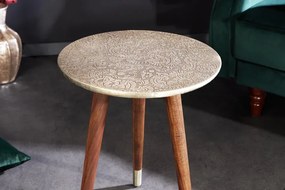 Dizajnový odkladací stolík Hadelinde 50 cm antik strieborný