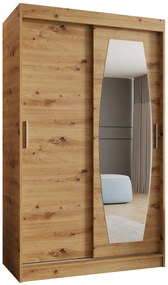 Šatníková skriňa 120 cm Rosaria (dub artisan). Akcia -21%. Vlastná spoľahlivá doprava až k Vám domov. 1126292