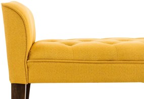 Lavica Cleopatra Chaiselongue látka, nohy antik tmavé - Žltá